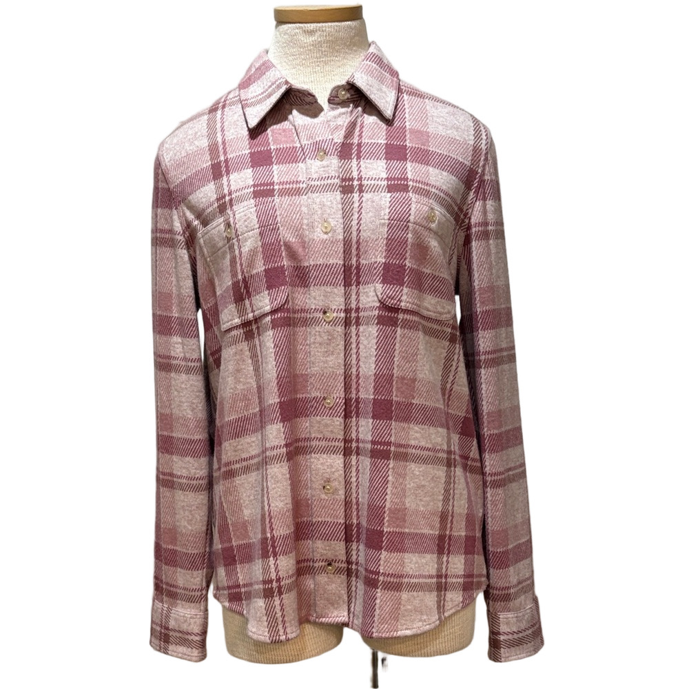Faherty sz L legend sweater shirt Amelia plaid button down shirt